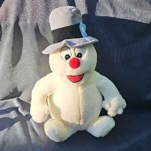 Plush Snowman Toy with Gray Hat
